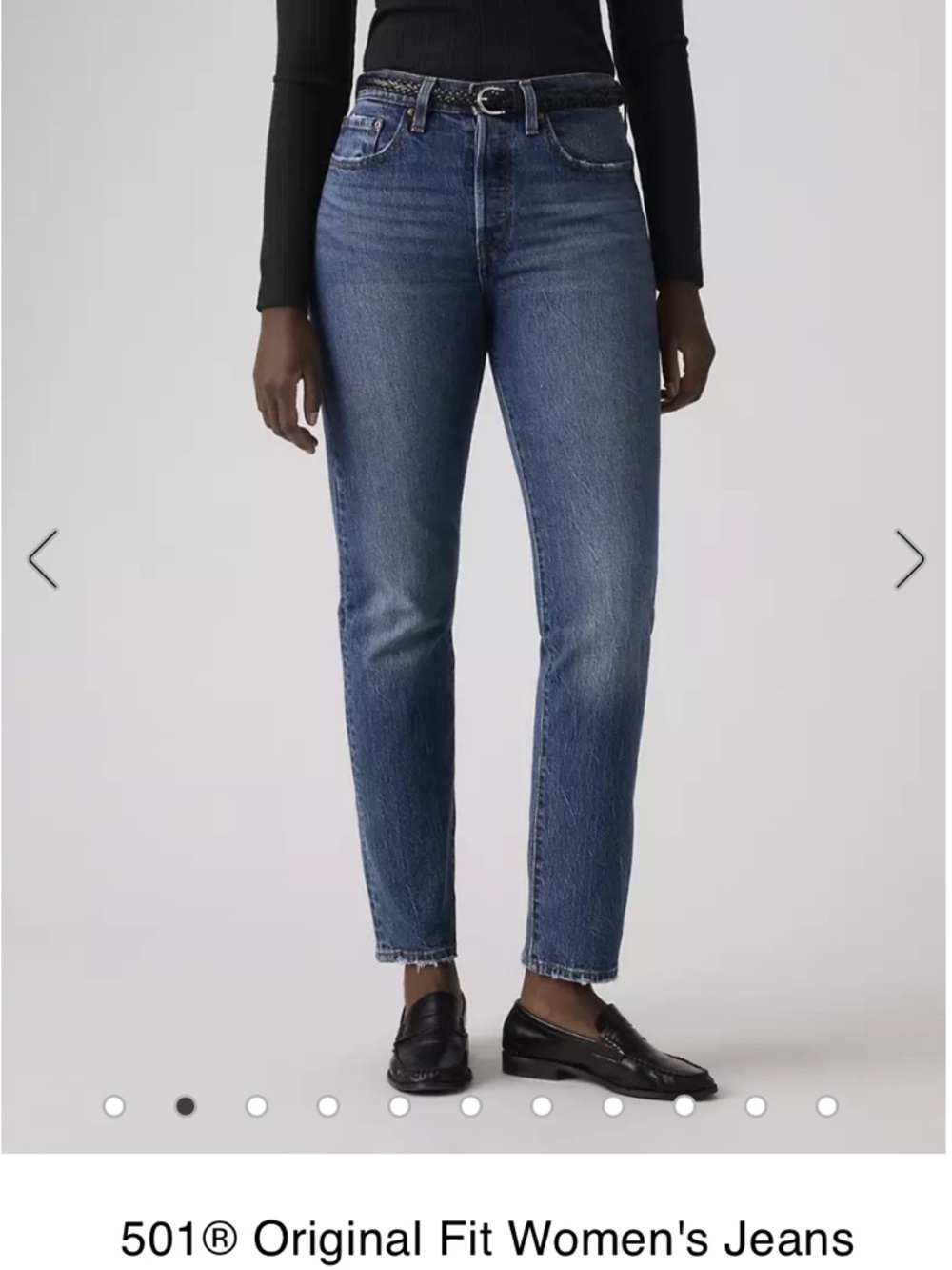 Levi's 501 Straight-Leg Women's Jeans in Medium Blue Wash